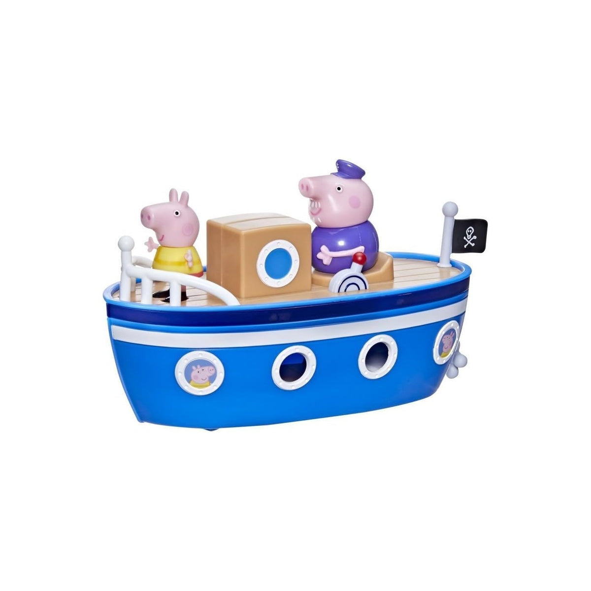 Peppa Pig Grandpa Pig’s Cabin Boat top deck close-up showing the attached figure for imaginative play