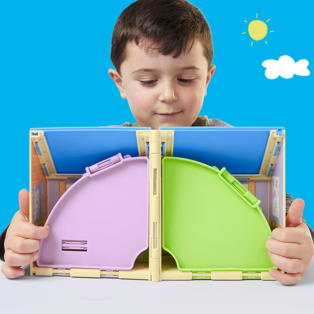 Peppa Pig hopscotch surface encourages active outdoor pretend play.