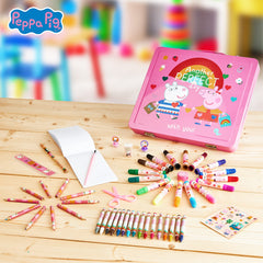 Peppa Pig Kids Art Set colored pencils ready for vivid color work.
