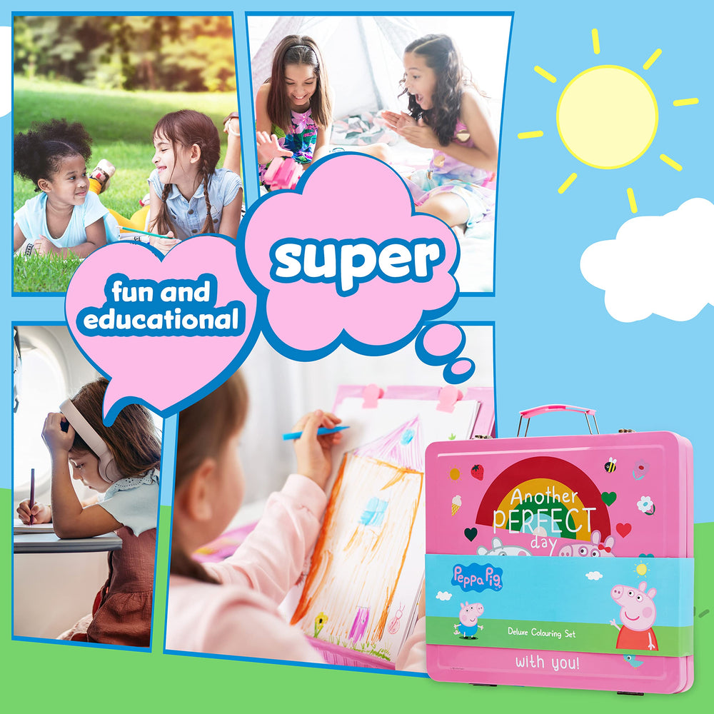 Peppa Pig Kids Art Set stickers spark creative details.