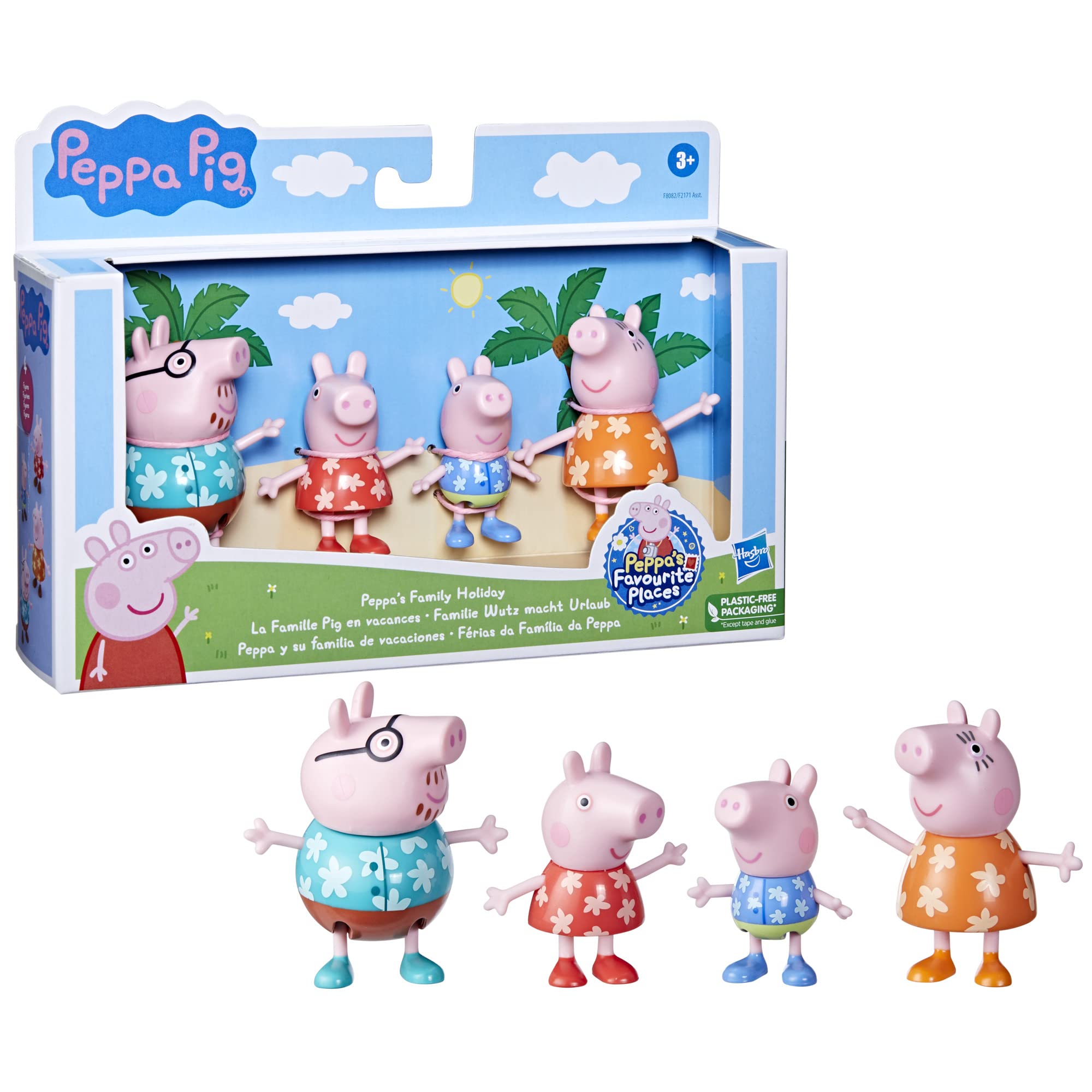 Peppa Pig Mummy Pig figure in tropical outfit for seaside storytelling adventures