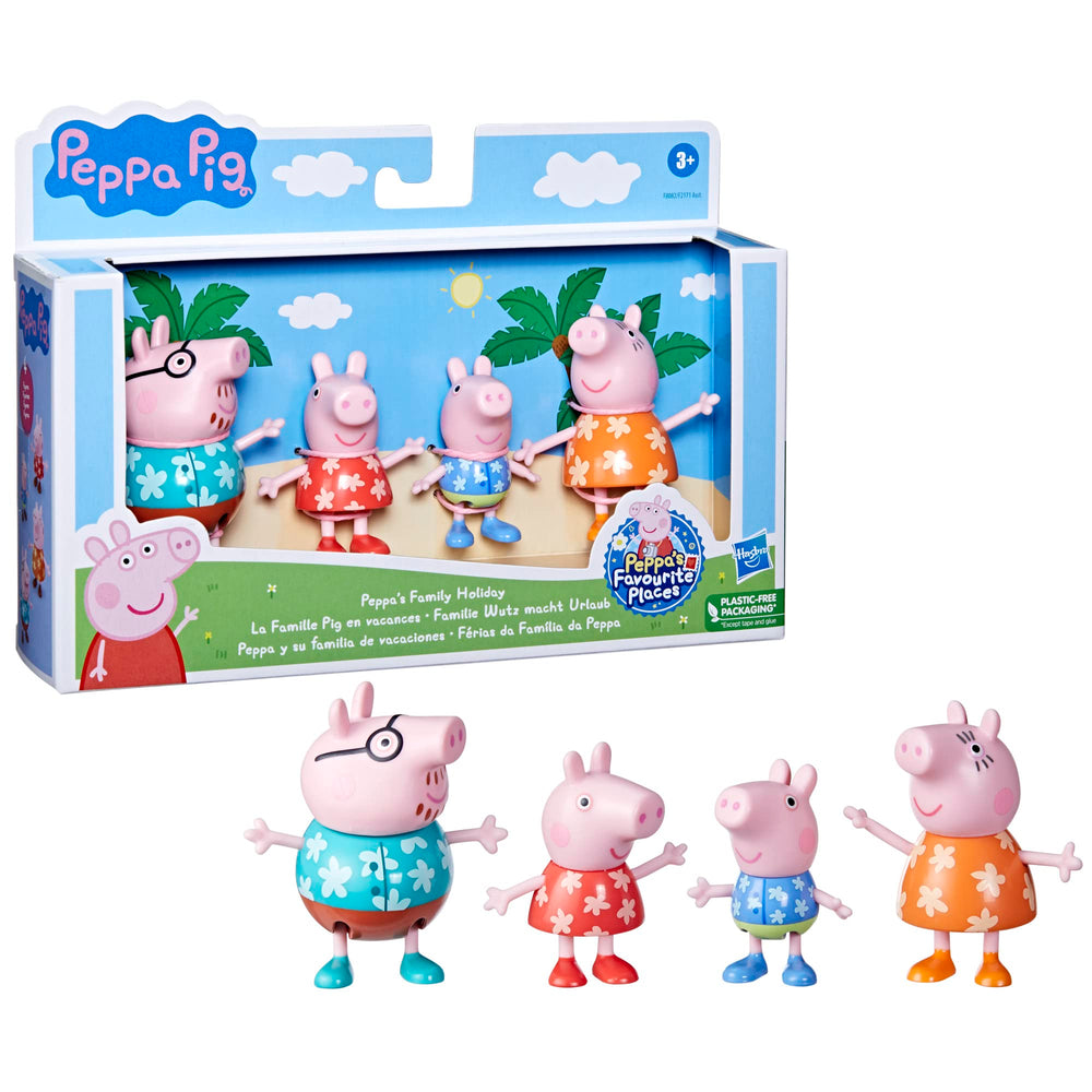 Peppa Pig Mummy Pig figure in tropical outfit for seaside storytelling adventures