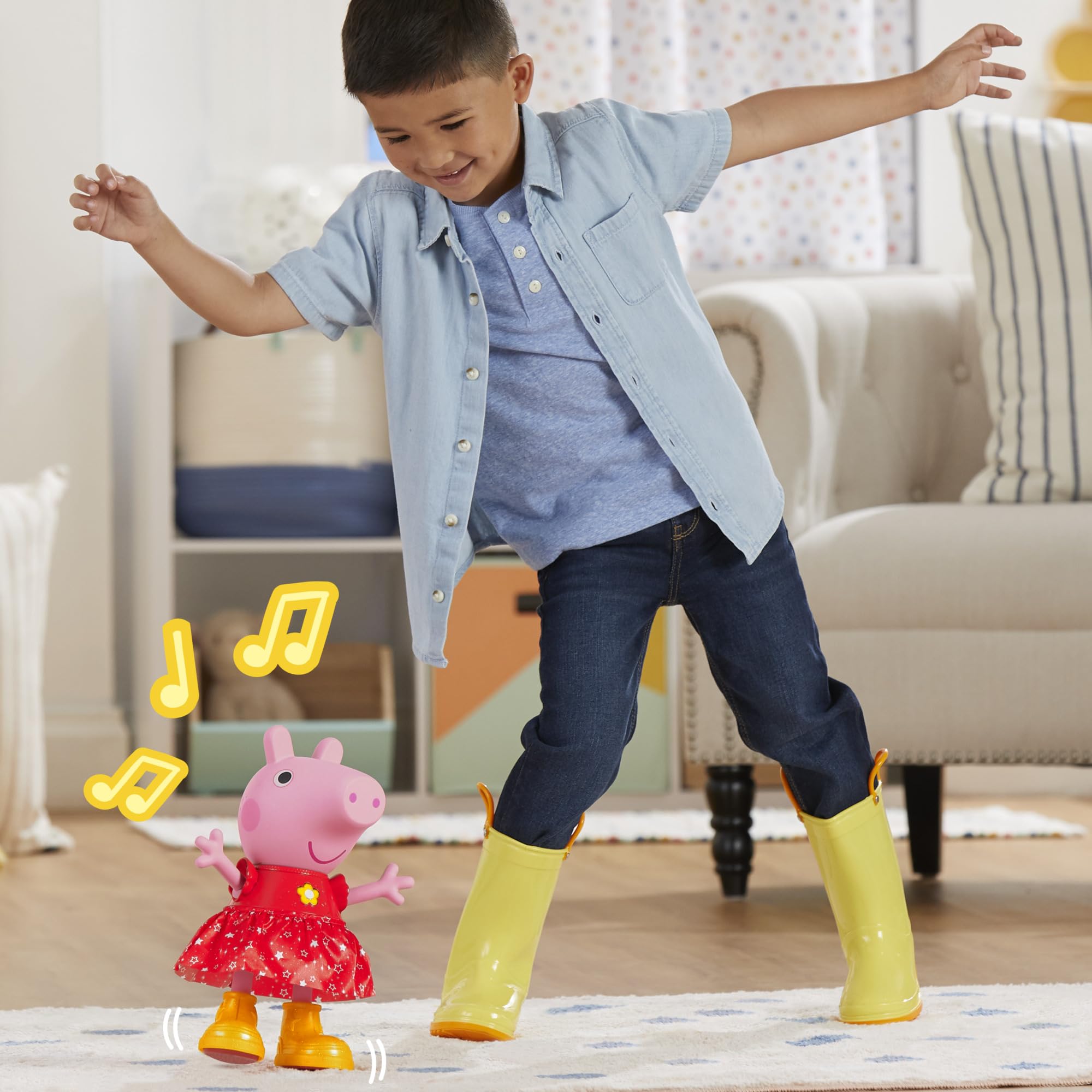 Peppa Pig Party Mode delivers festive sounds and the theme song.