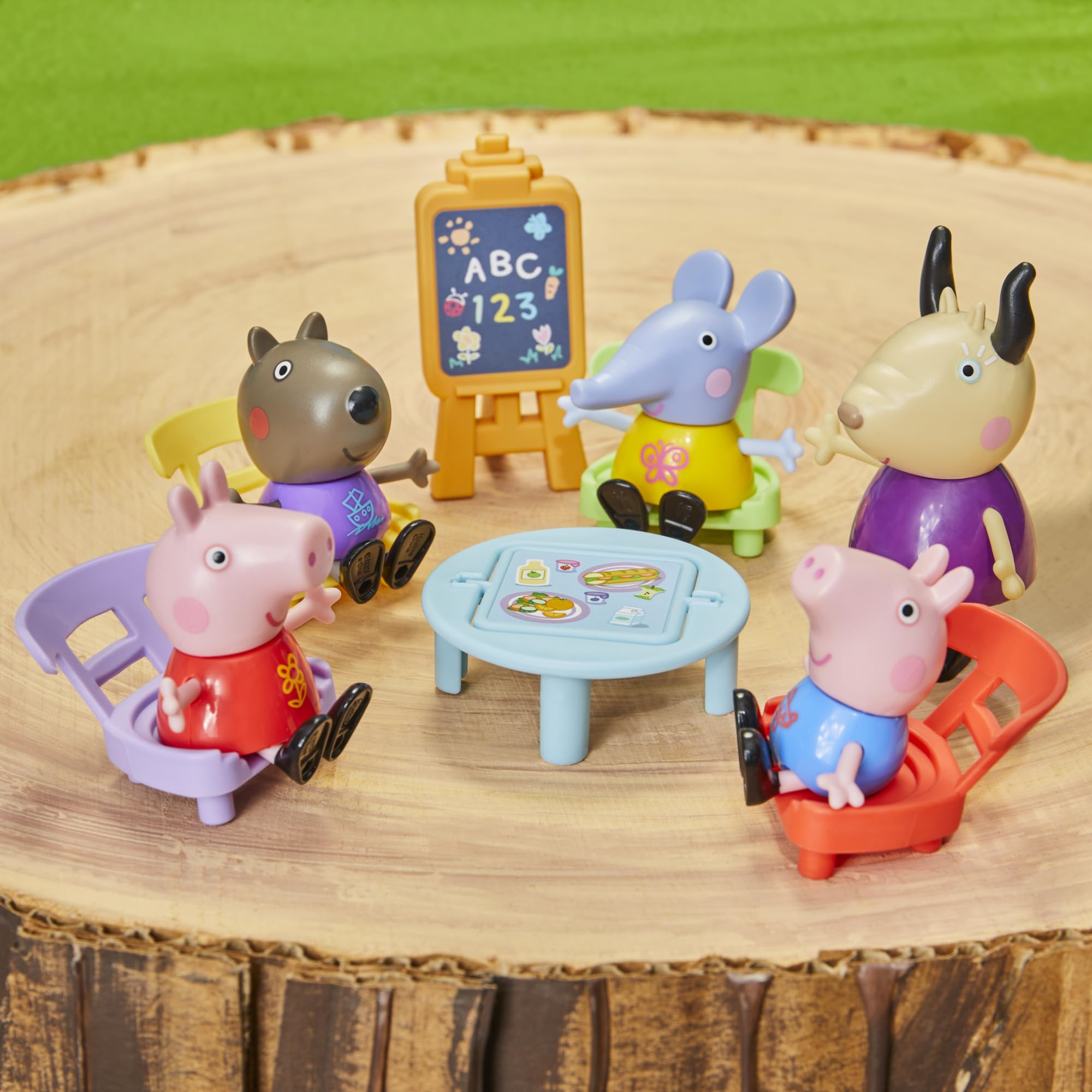 Peppa Pig Pep Peppas Playgroup George Pig figure ready for playful learning.