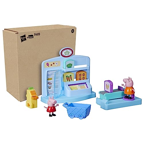 Peppa’s Adventures trolley with groceries for pretend shopping