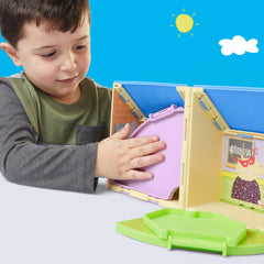 Playground slide in Peppa Pig playset ready for recess scenes.
