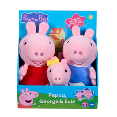 Peppa Pig plush set featuring Peppa for cuddly playtime.