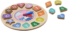 Peppa Pig wooden stand provides stable upright display during focused learning.