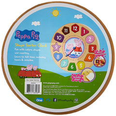 Peppa Pig shape sorter clock-face supports early time-telling practice in a playful way.