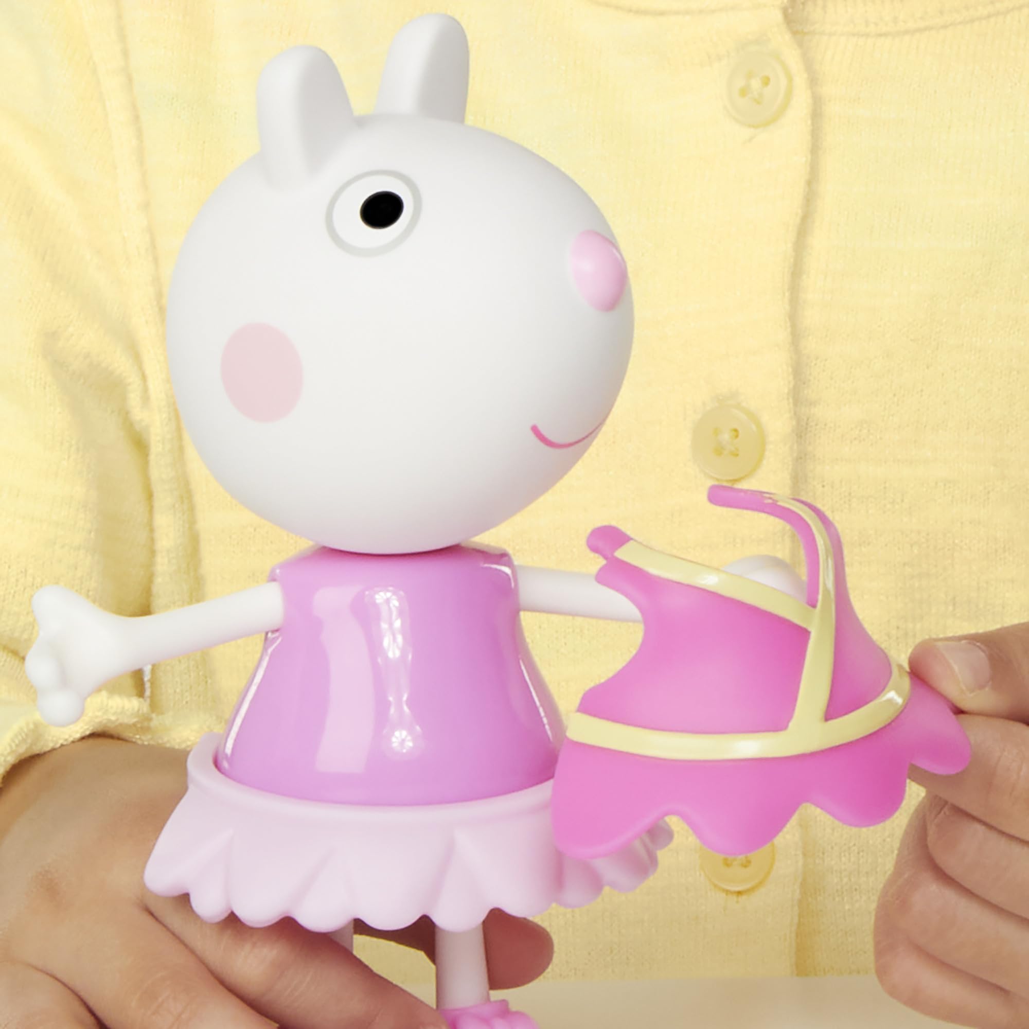 Peppa Pig Suzy Sheep pink shirt accessory pairs with a tutu for playful dance pretend.