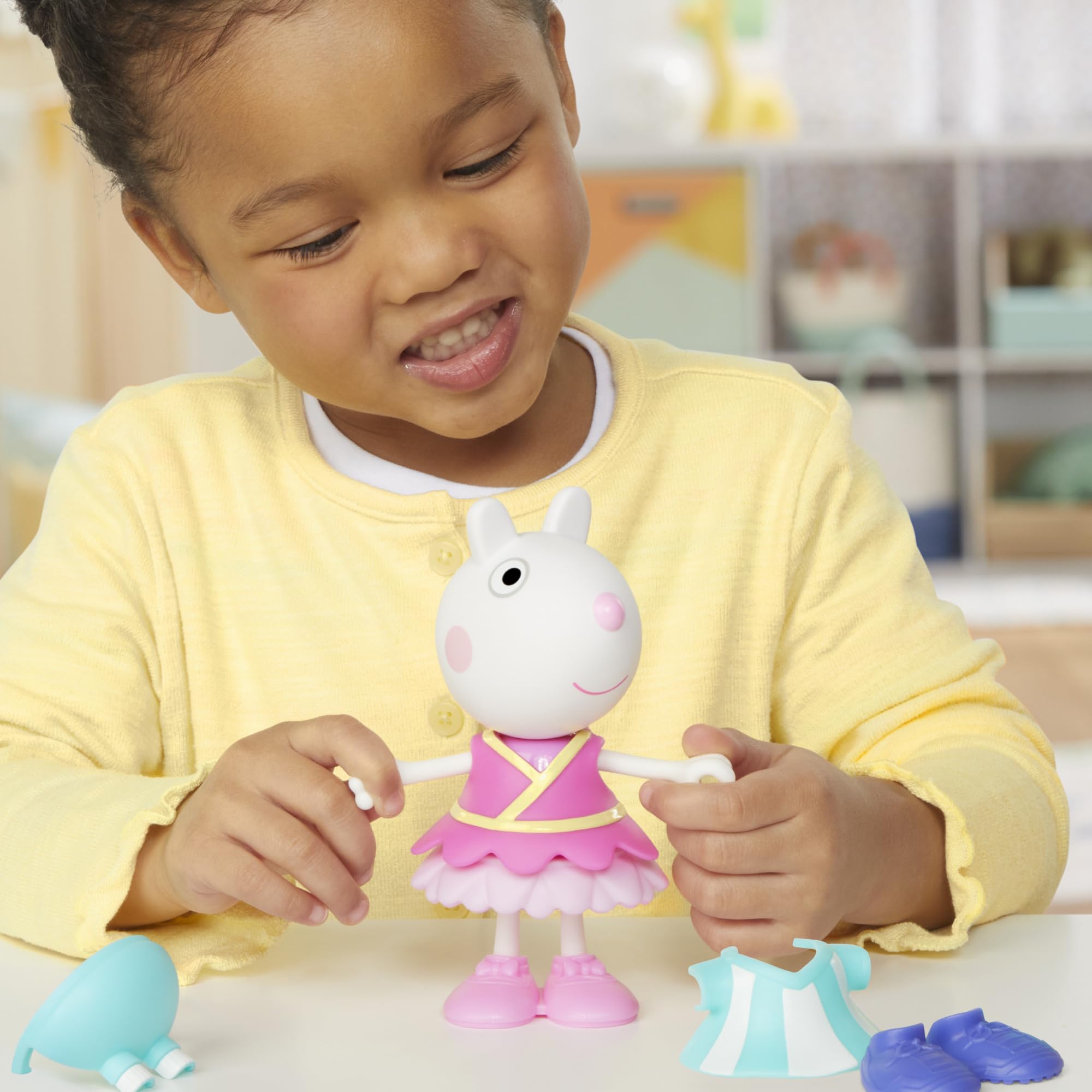 Peppa Pig Suzy Sheep shorts accessory helps craft sport-ready outfits for mini games.