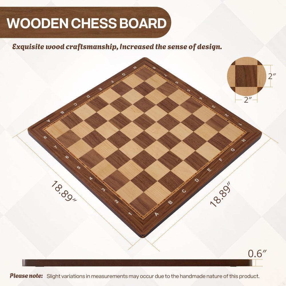 Solid 0.6 inch thick wood provides weight and stability for focused play