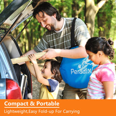 Peradix easy-fold storage makes portability simple for trips