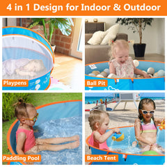 Peradix kids ball pit playhouse with spacious interior for two children