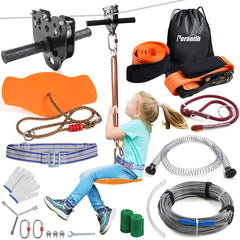 Perantlb backyard zipline with 80ft cable offers long, safe outdoor fun.