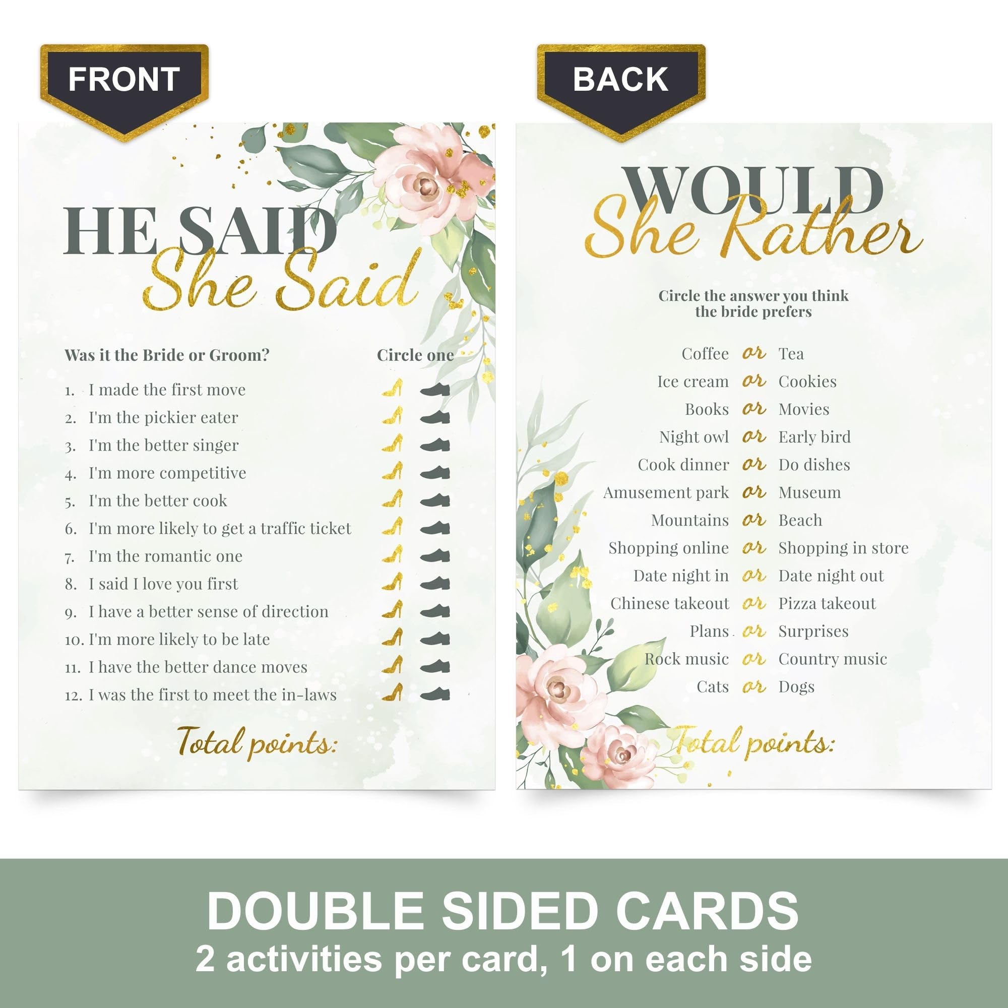 Perfect Occasion gold metallic details highlight elegant greenery design