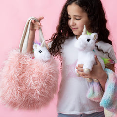 Perfectto Design unicorn mommy unicorn plush set for imaginative play and cuddles