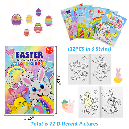 PERFQU coloring books feature chickens and spring flowers for classroom or home Easter fun.