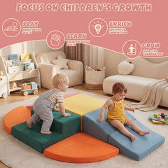 Pernasal foam climbing blocks colorful shapes stimulate color and shape recognition during builds.