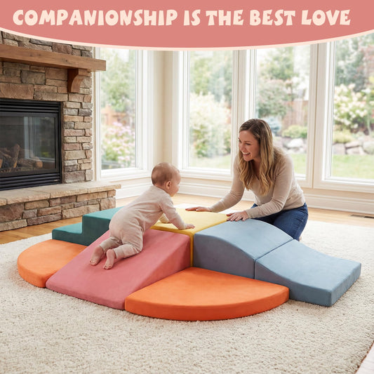 Pernasal foam climbing blocks soft foam tiles provide gentle cushioning for indoor play sessions.