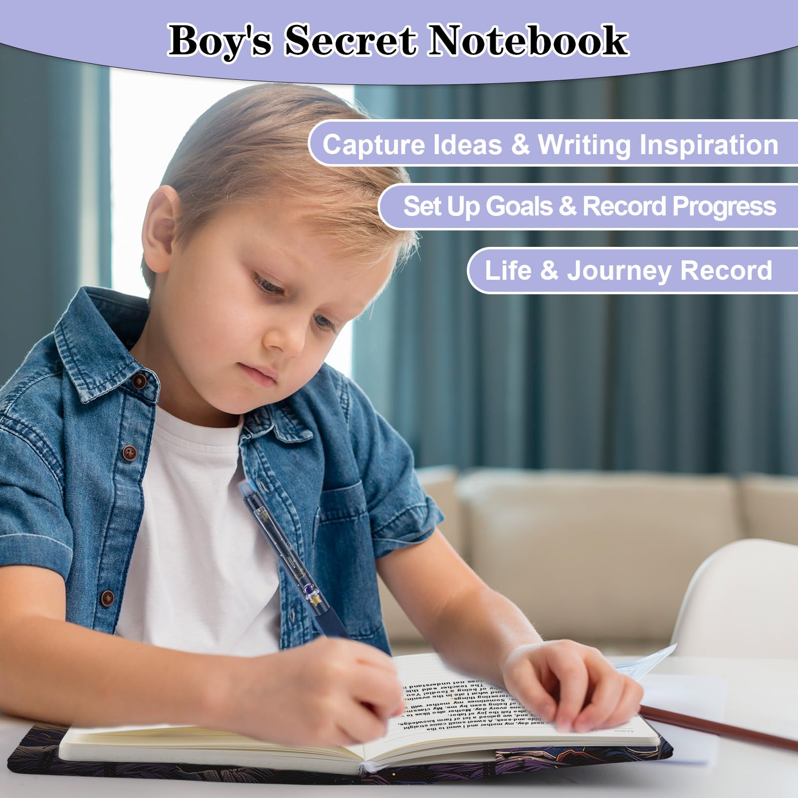 Perpetily Diary with Lock pages show smooth, eye-friendly writing surface.