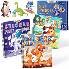 PERRYHOME dinosaur sticker book cover showing vibrant themes for creative play