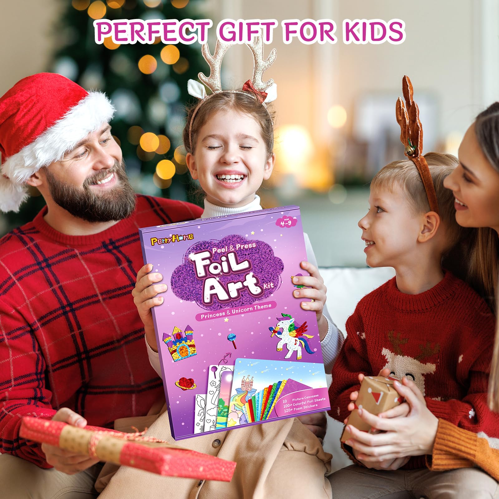 PERRYHOME Instruction booklet guides kids through easy, safe foil art activities.
