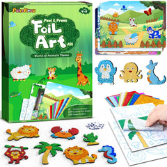 PERRYHOME foil art kit with unicorn design for mess-free kids' crafting.