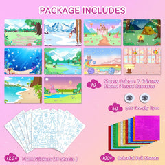 PERRYHOME Foil Art princess stickers invite creative crafting without mess.