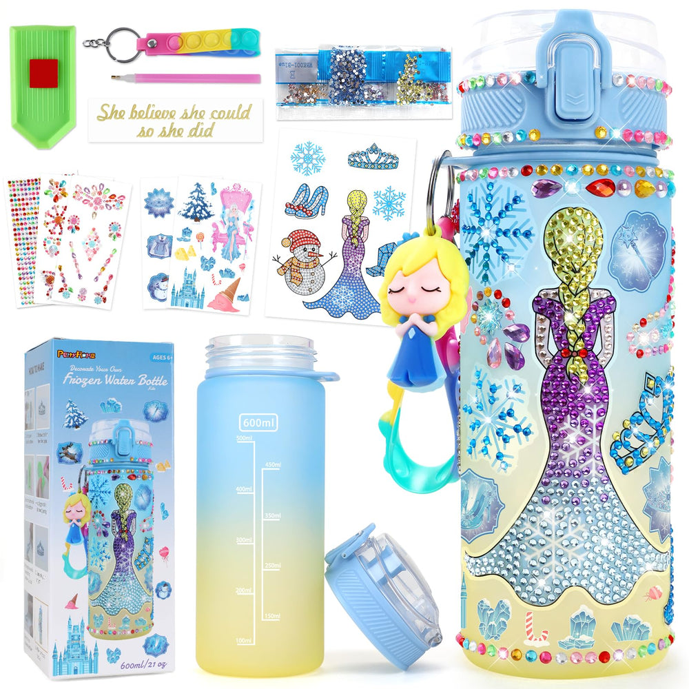 PERRYHOME Frozen Water Bottle Kit 21oz bottle for on the go hydration and decoration