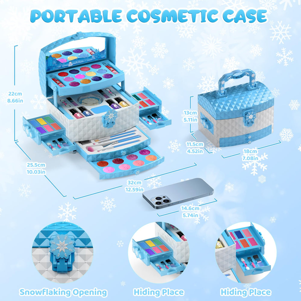 PERRYHOME fruity-scent makeup is easy to wash off after play.