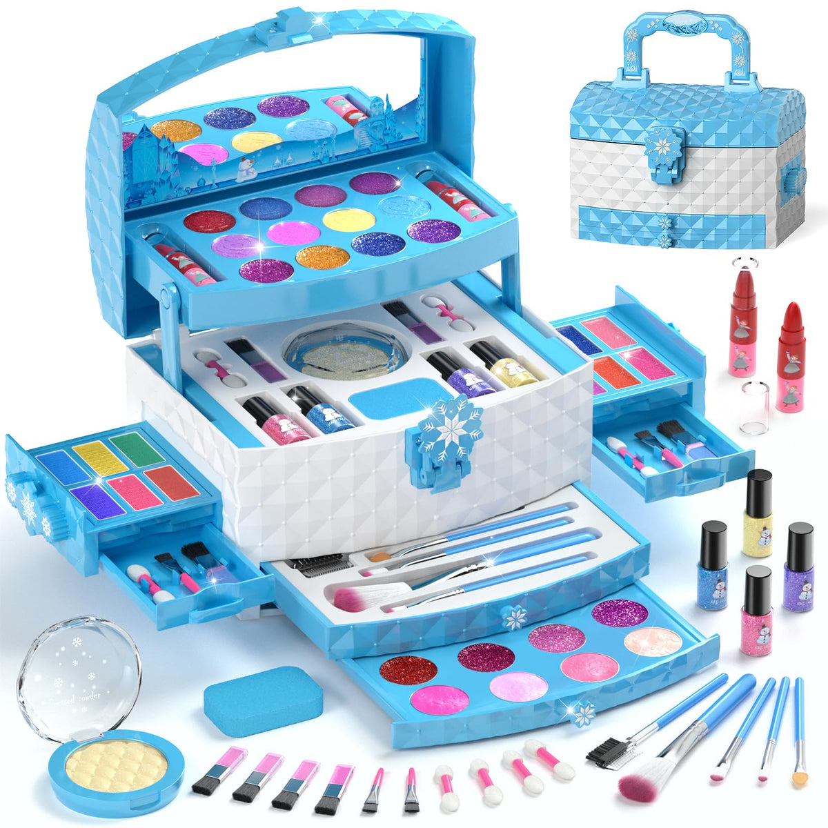 PERRYHOME Kids makeup eyeshadow palette for imaginative play and color exploration.