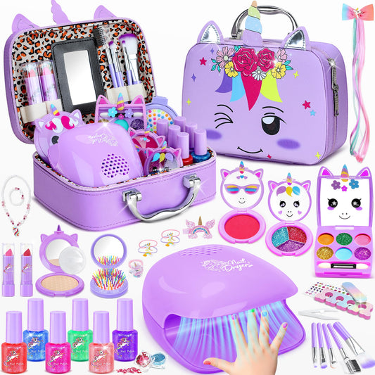 PERRYHOME unicorn 2in1 makeup kit encourages imaginative dress-up play.