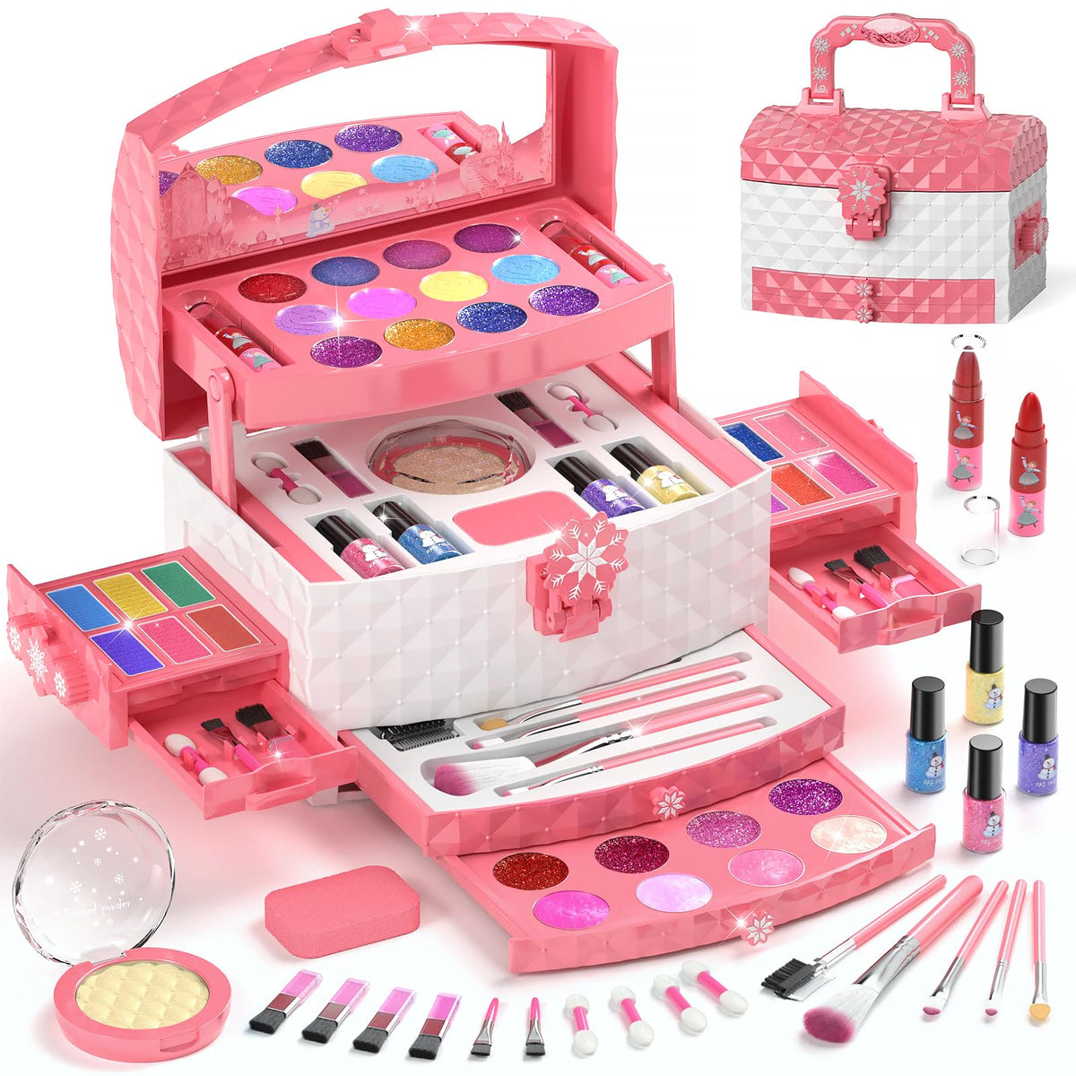 PERRYHOME 56-pcs box set for imaginative play and grooming.
