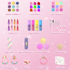 PERRYHOME Kids Makeup Set-face-palette: colorful face makeup for easy, safe princess transformations.