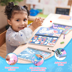 PERRYHOME spiral-binding keeps pages flat for easier sticking and less page flipping.