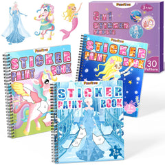 PERRYHOME unicorn sticker book shows vibrant scenes for creative play and fine motor fun.