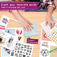 PERRYHOME watercolor pens included to add color and accents to any collage.