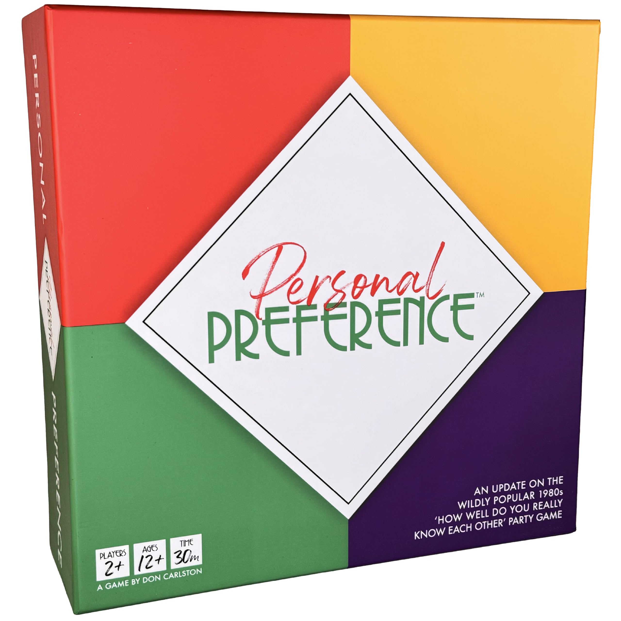 Personal Preference board game box front showing updated edition packaging for family play.