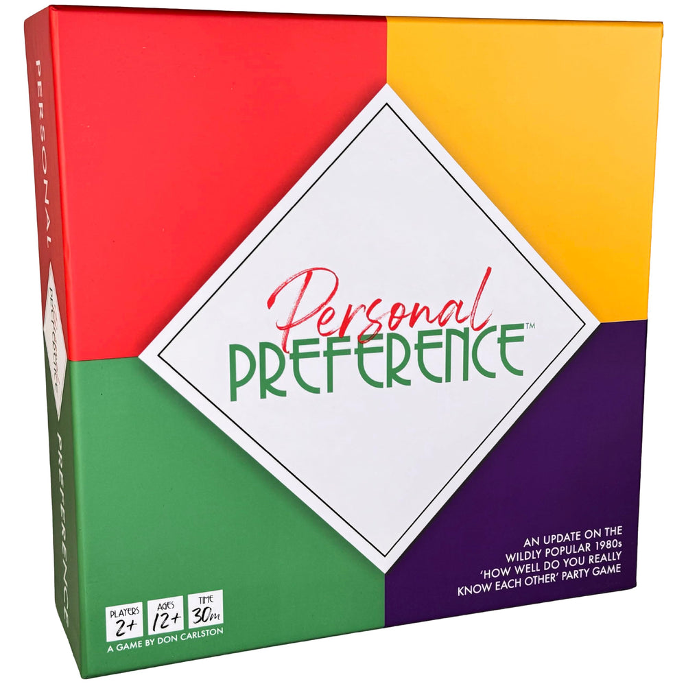 Personal Preference board game box front showing updated edition packaging for family play.