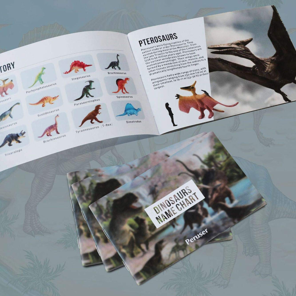 Peruser dinosaurs imaginative play scene shows kids exploring a prehistoric park.