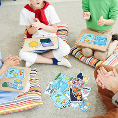 Peryiter Creation Story felt board vibrant colors design captures children's attention.