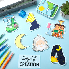 Peryiter Creation Story felt board God rested scene highlights Sabbath idea.