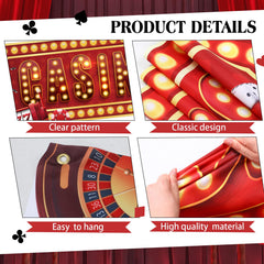 Peryiter poker balloon dice boxes centerpiece adds playful party accents