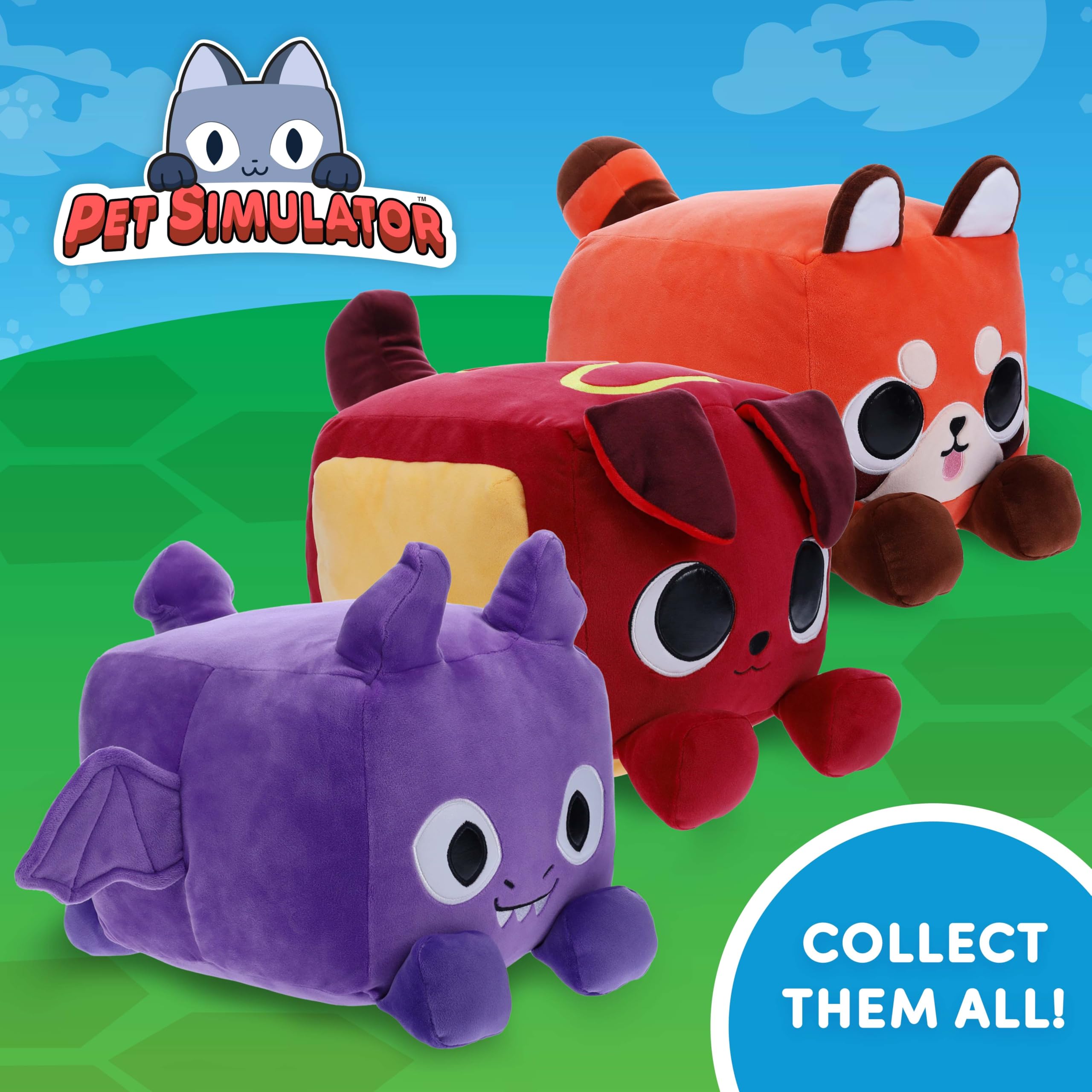 Official PhatMojo license confirms authentic Pet Simulator branding on the plush.