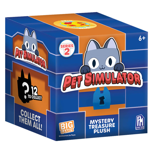 Pet Simulator Mystery Pet Treasure Plush Series 2 4-inch display-ready with premium metallic fabric.