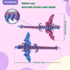 PETBSNVB articulated dragon figure offers poseability for dynamic desk setups.