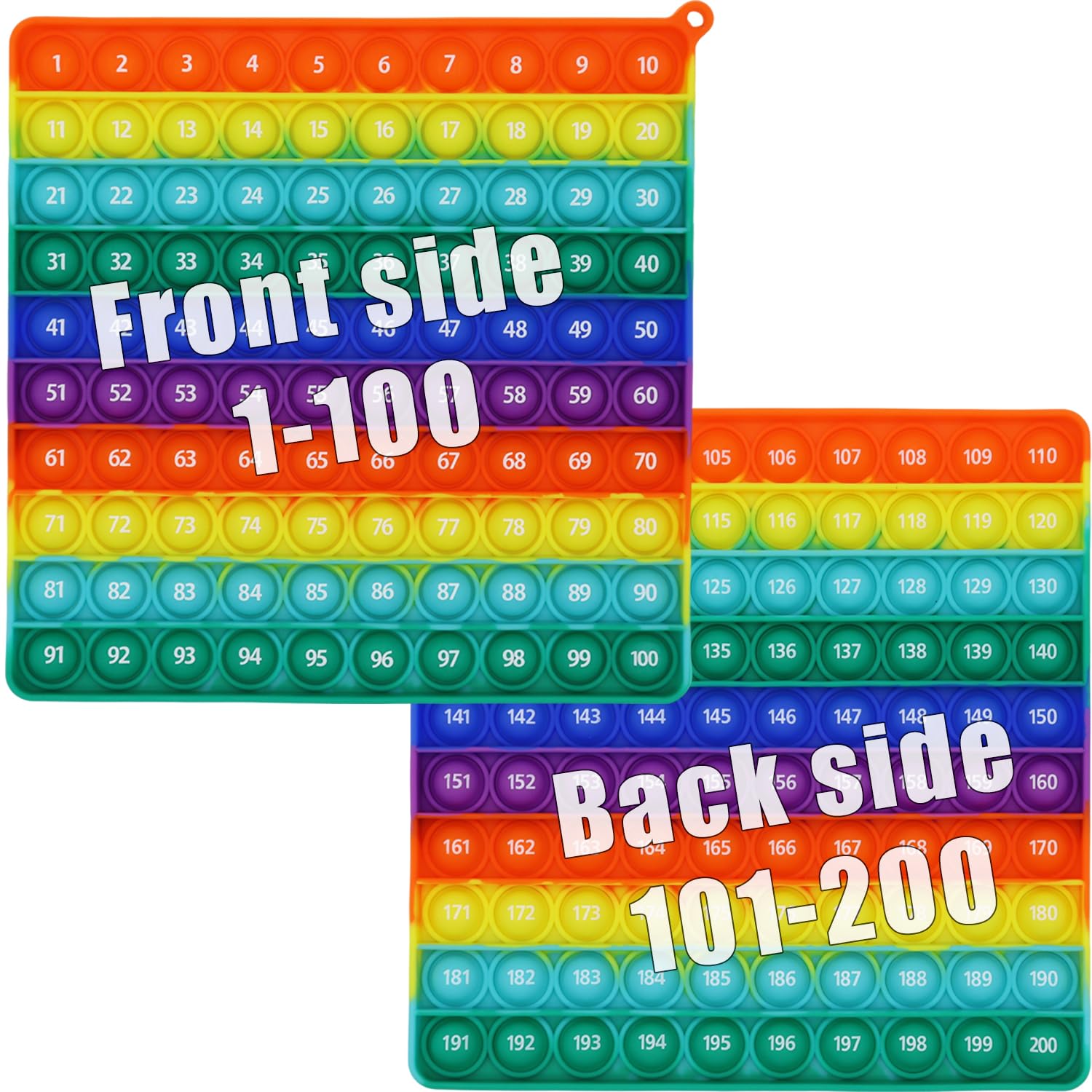 PETBSNVB Double Side 1-200 Pop It for counting and focus