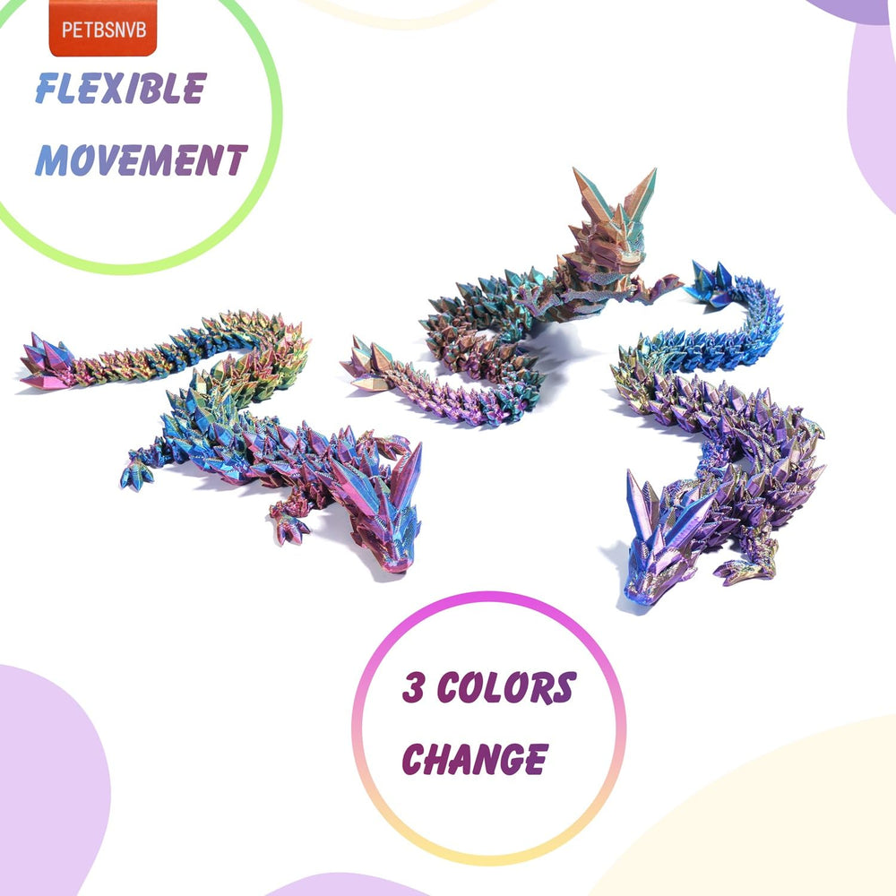 PETBSNVB dragon 3D-printed resin finish showcases intricate sculpting.