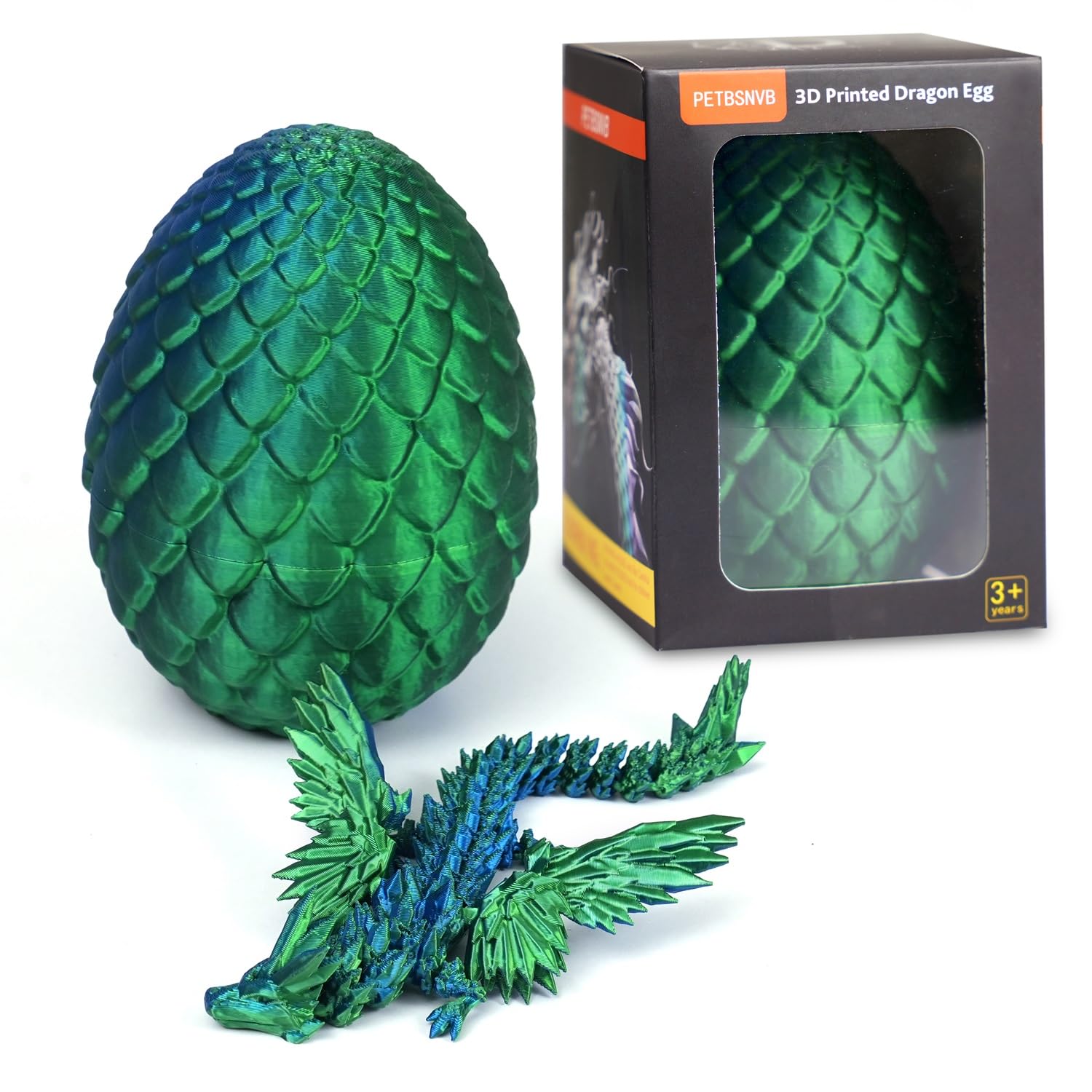 PETBSNVB dragon with wings in egg, a playful desk decor accent.